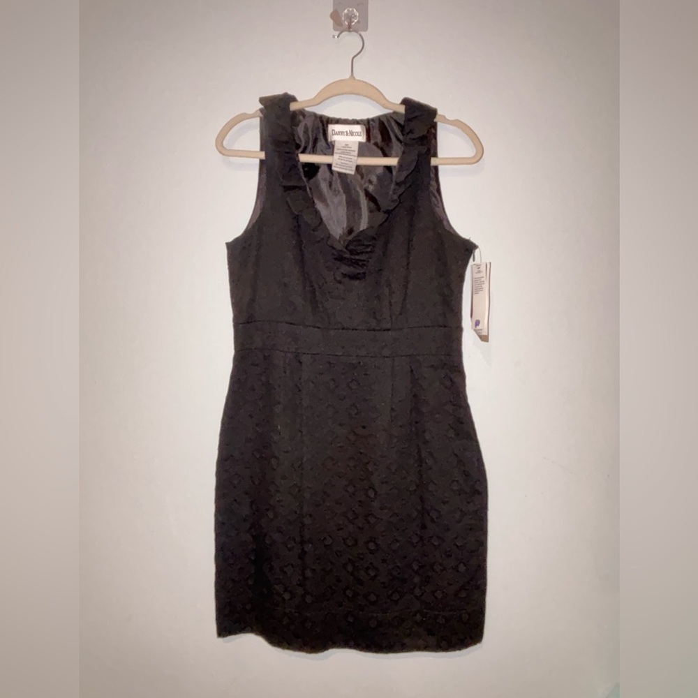 NWT Danny & Nicole Textured Black Mini Dress
